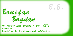 bonifac bogdan business card